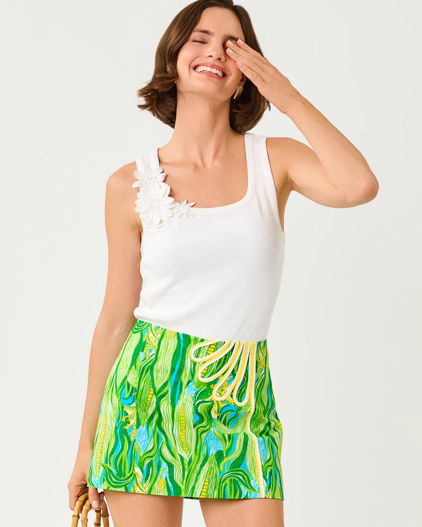 Michelina Mini Skort In Sweet Corn