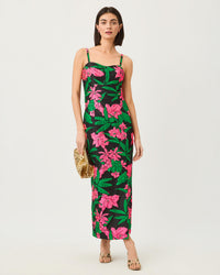 ALIMA MAXI DRESS IN JUNGLE BOUQUET JACQUARD