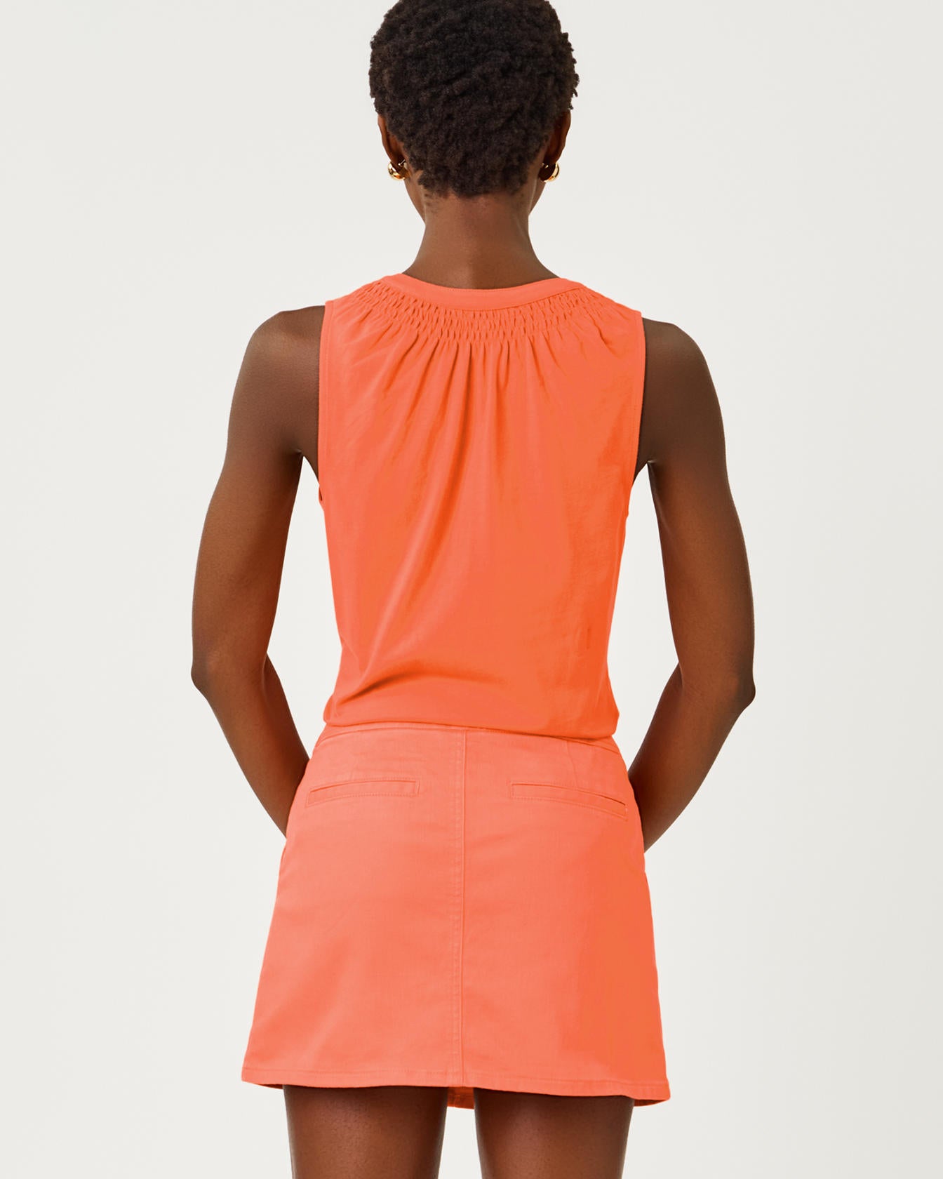 Essie Knit Top In Sunset Orange
