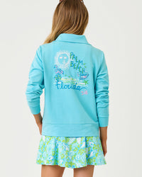 Eleni Pullover In Florida Travel Poster Embroidery