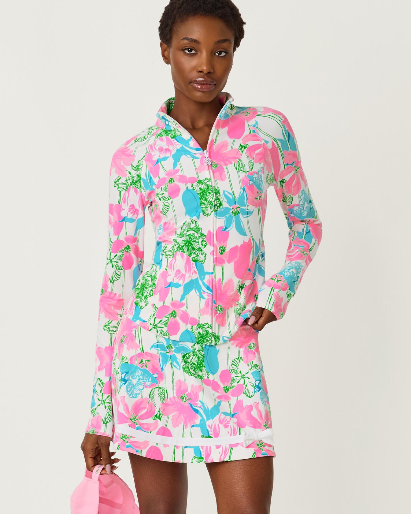 Marilla High Rise Skort UPF 50+ Resort White Viney Liney