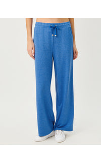 CALLIE WIDE LEG PANT UPF 50+ IN HEATHERED MERRIWEATHER BLUE