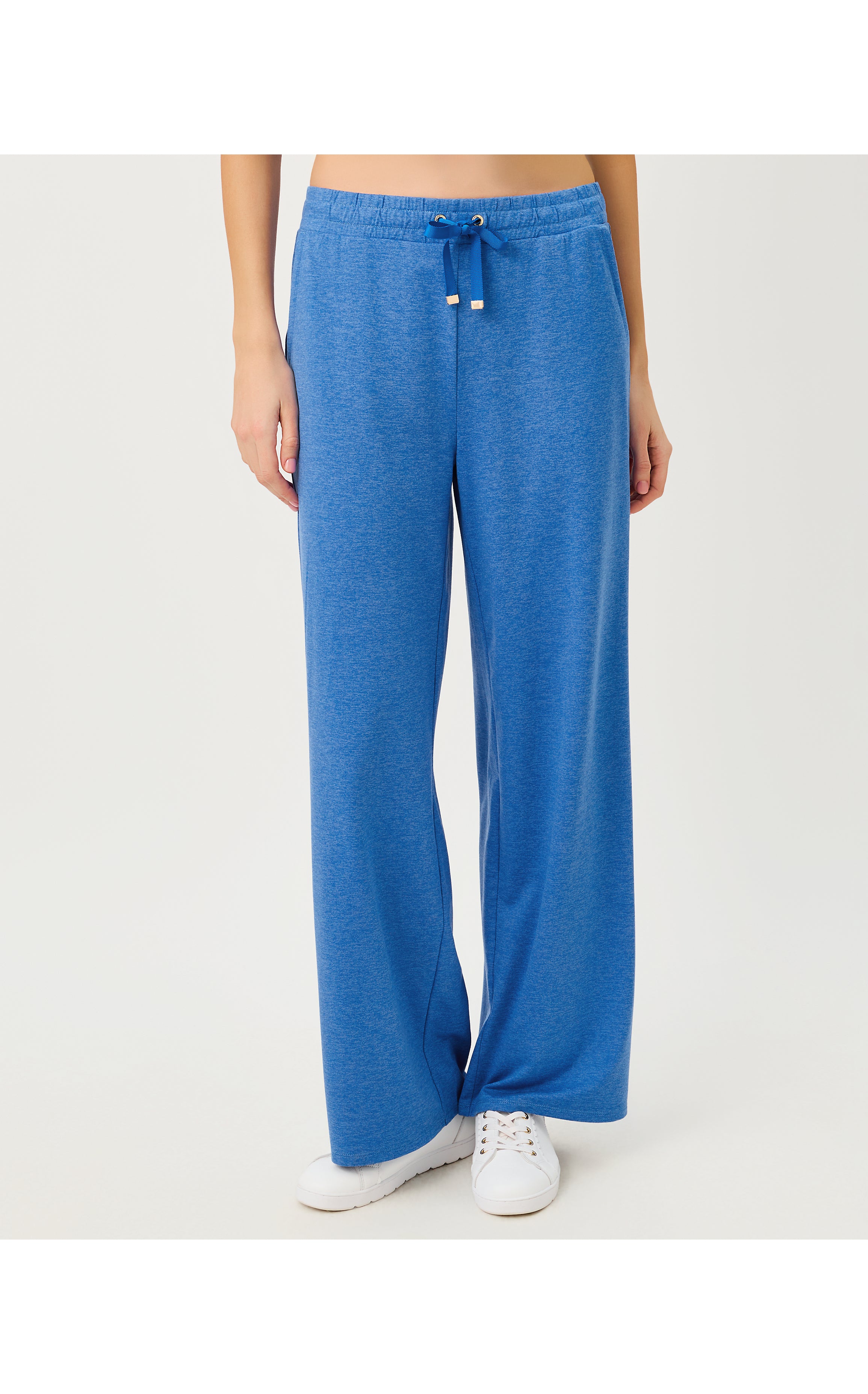 CALLIE WIDE LEG PANT UPF 50+ IN HEATHERED MERRIWEATHER BLUE
