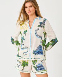 SUSANA BUTTON DOWN IN KEY WEST TOILE