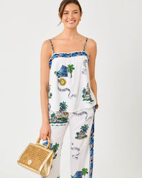 JAMO SLEEVELESS TOP IN KEY WEST TOILE