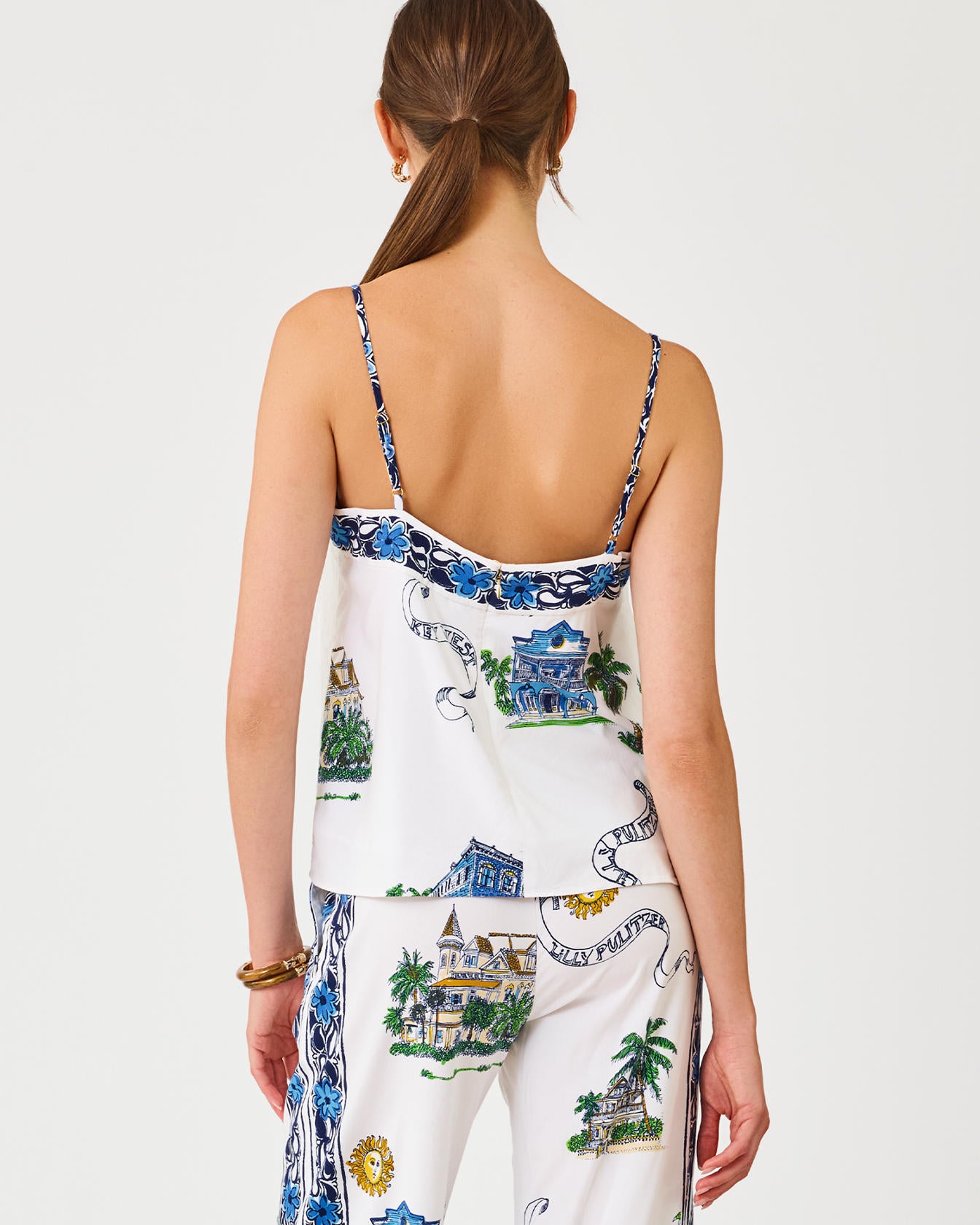 JAMO SLEEVELESS TOP IN KEY WEST TOILE