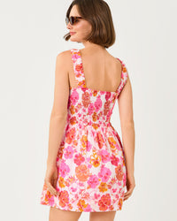 Hadly Skirted Romper In Pansy Fansy