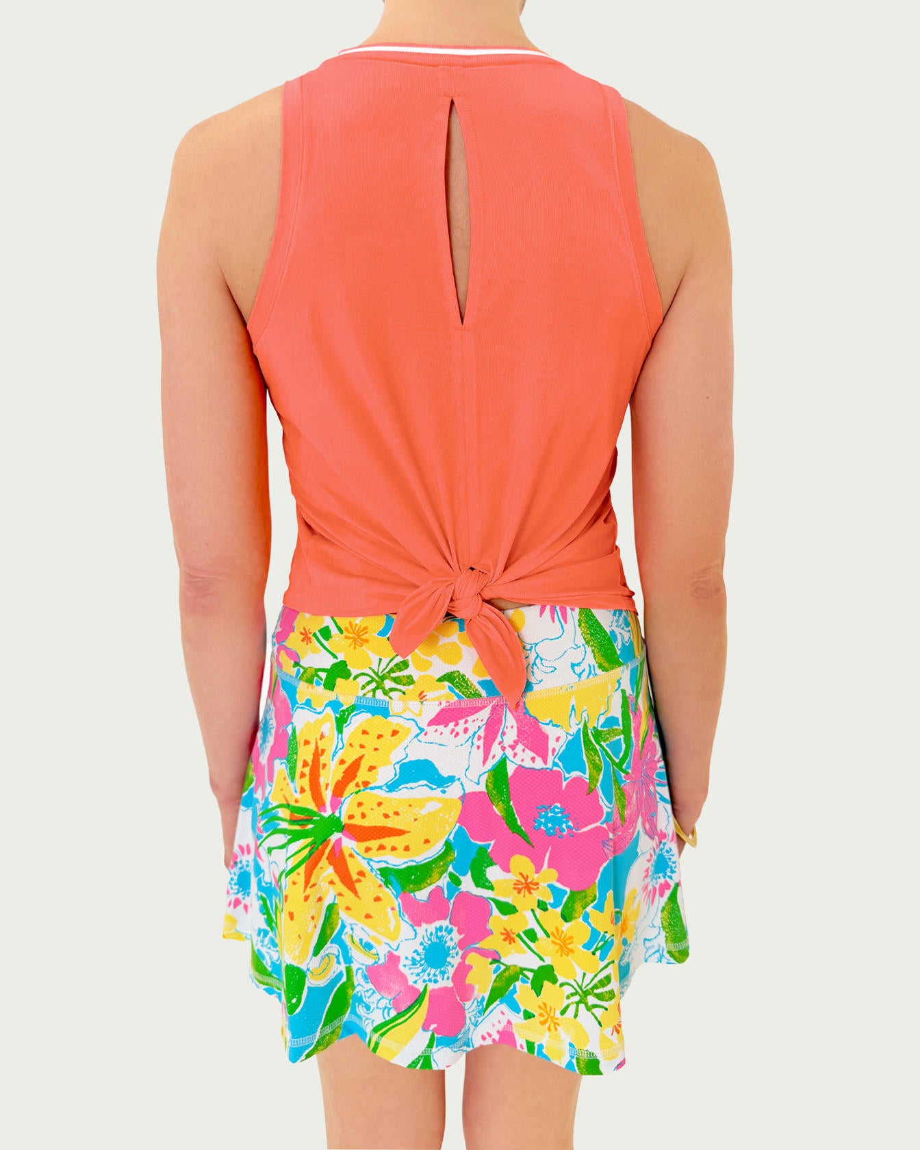 Westley Cutout Tank Upf 50+ In Sunset Orange