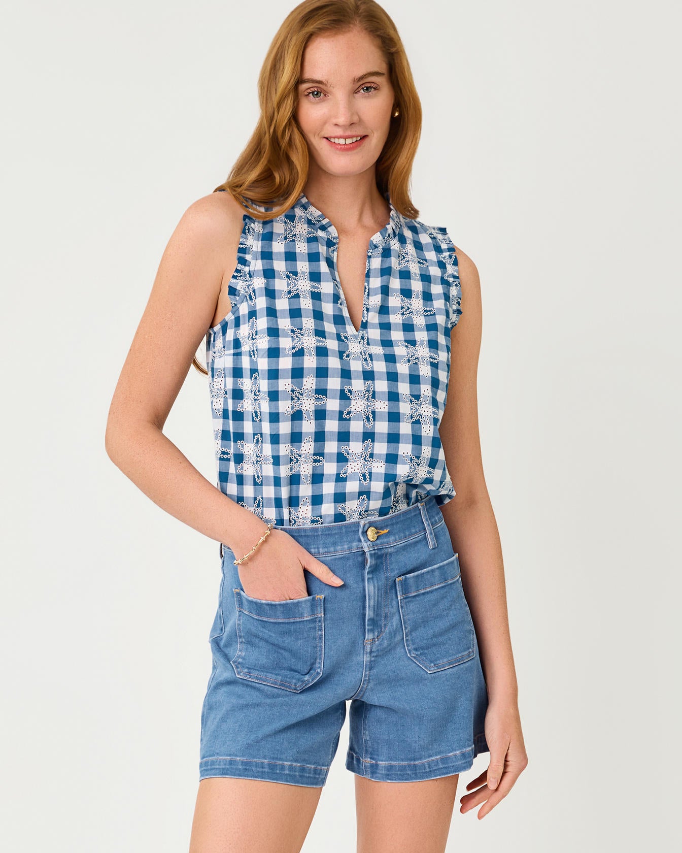Harleen High Rise Short In Rosanna Wash