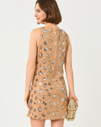 Tamala Dress In Sparkler Embellished Linen Blend