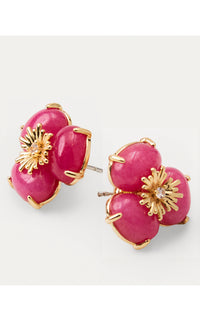 CAMOUFLAGE CATWALK EARRING IN PINK ASTER