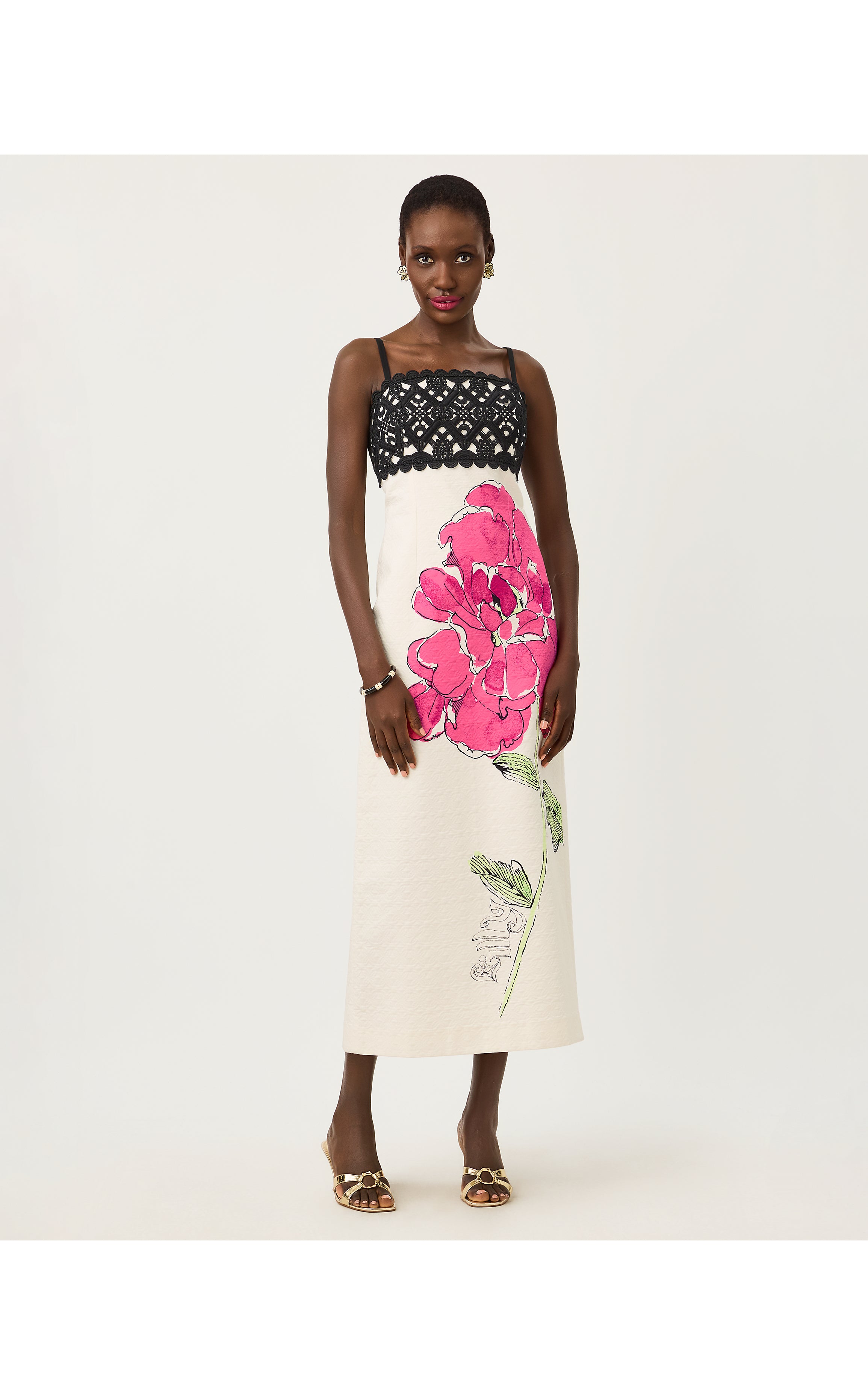 VENA STRETCH MAXI DRESS IN OVERSIZED BIG LILLYS