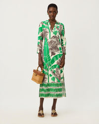 MANDI UPF 50+ MIDI DRESS IN OVERSIZED HIDE AND LEAF