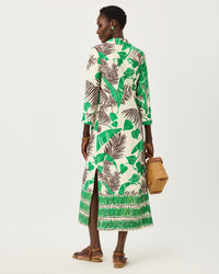 MANDI UPF 50+ MIDI DRESS IN OVERSIZED HIDE AND LEAF