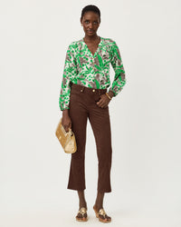 ANNET HIGH RISE CROP FLARE PANTS IN COCO BEACH