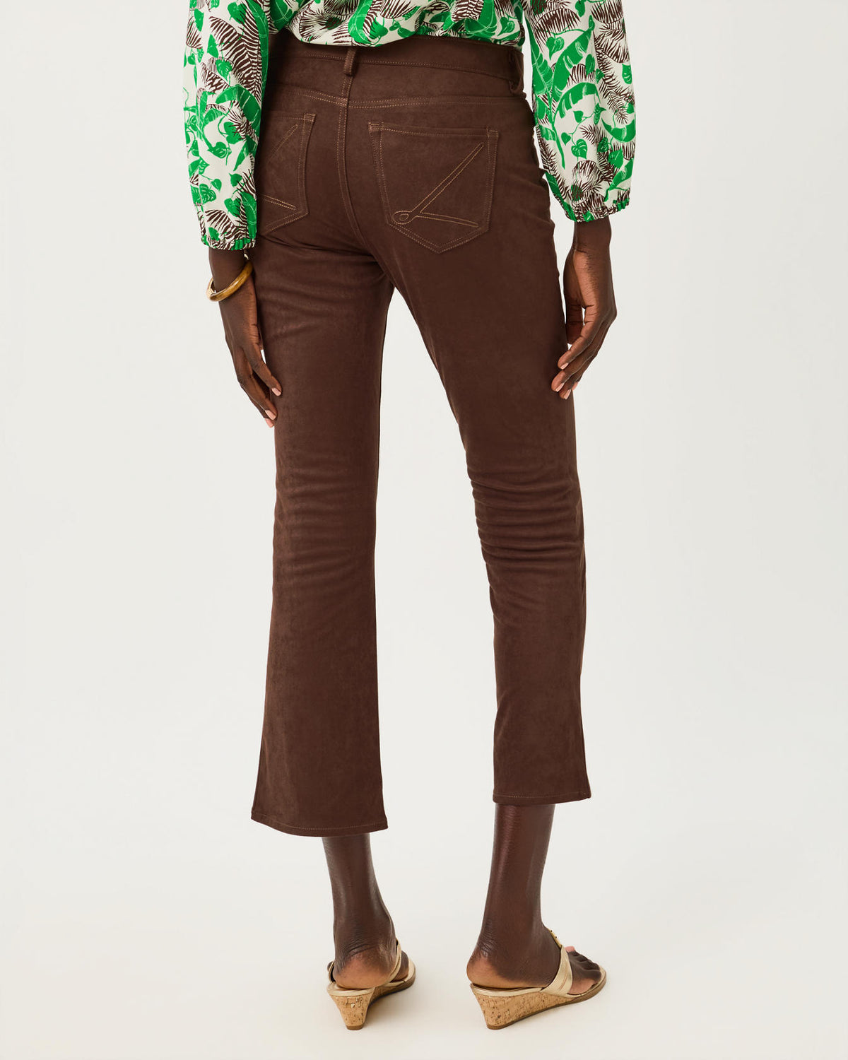ANNET HIGH RISE CROP FLARE PANTS IN COCO BEACH