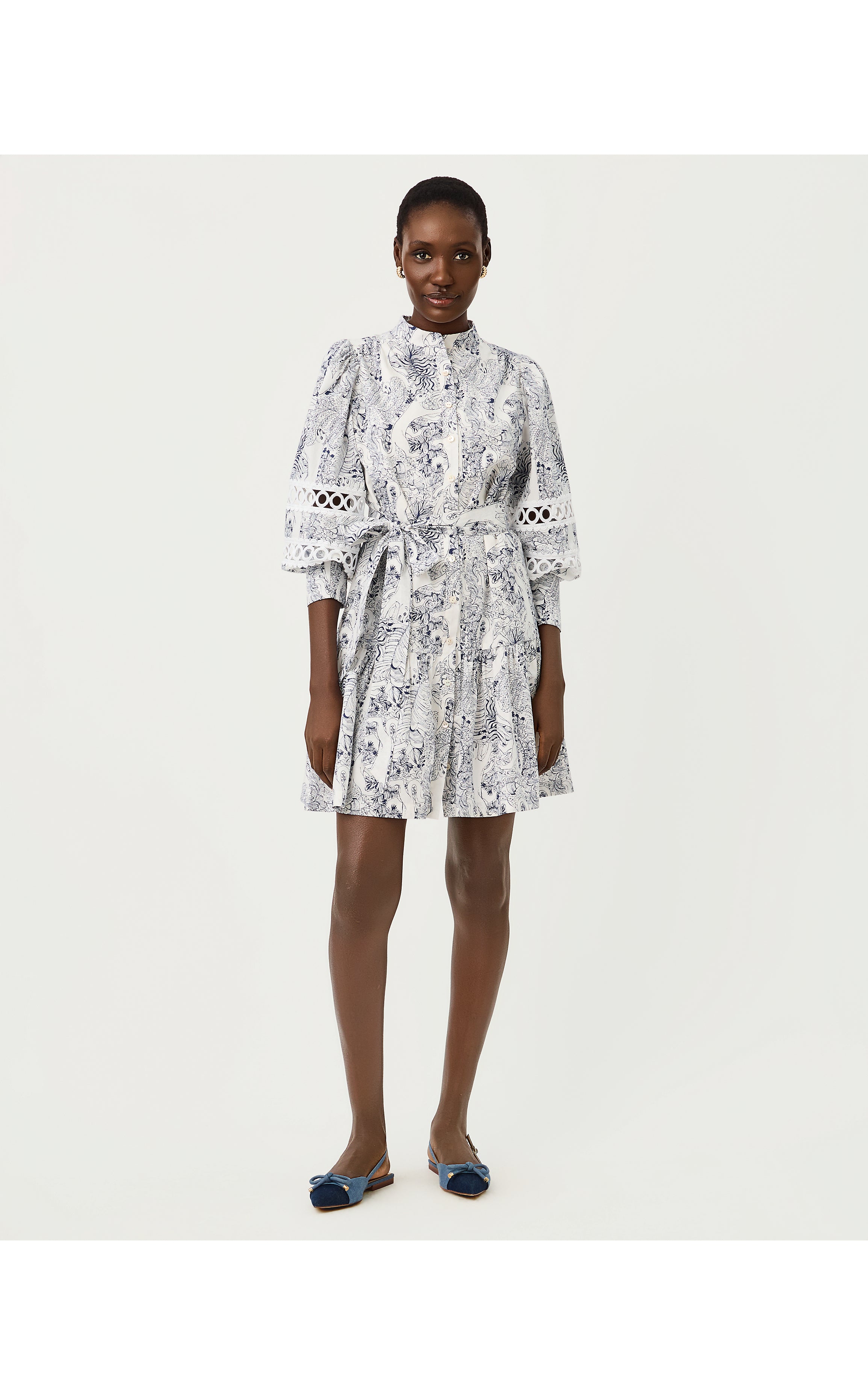 DRENA DRESS IN LIL PALM PROWL