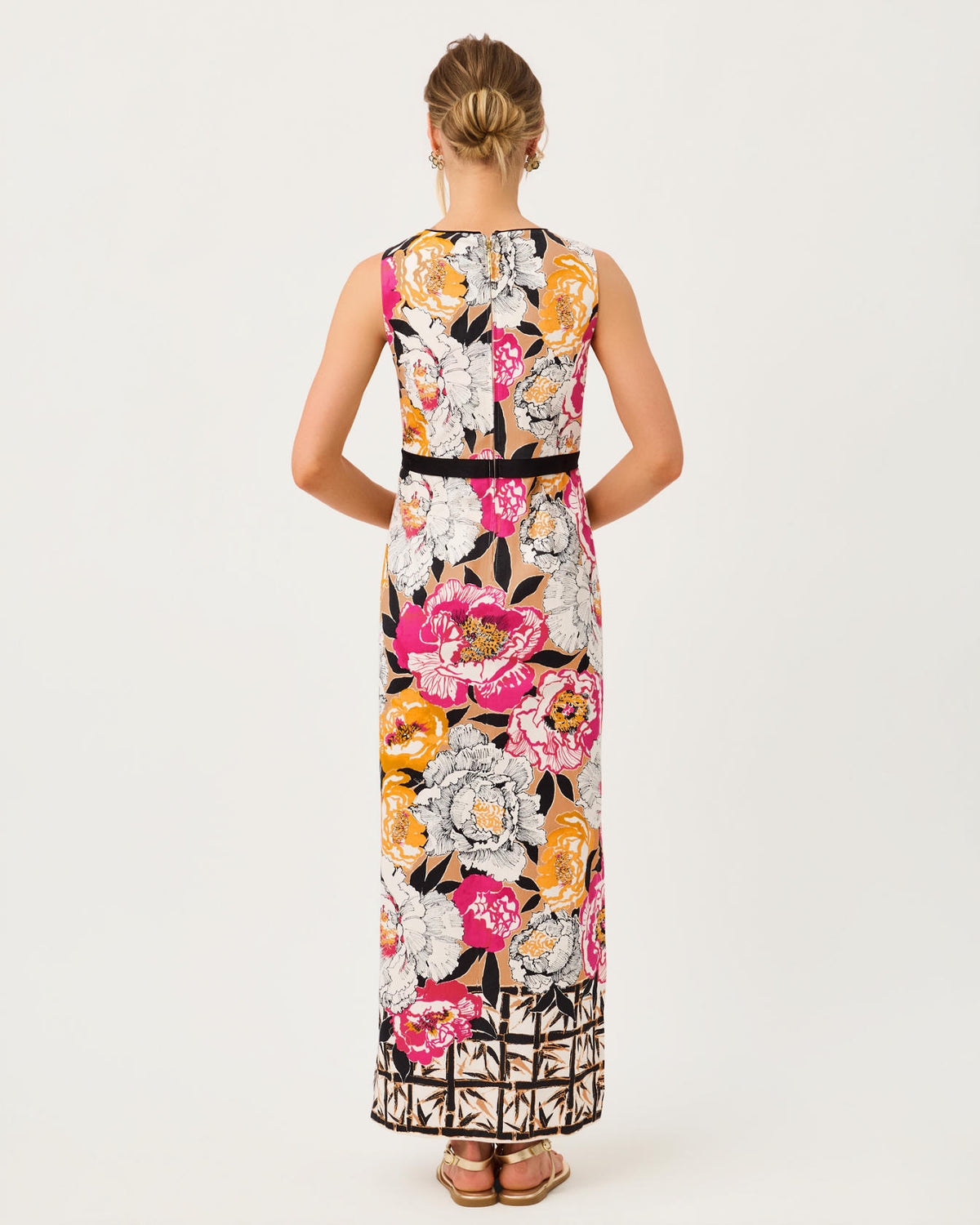 SAYBINE STRETCH MAXI SHIFT IN PEONY PERFECTION
