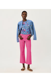 LINDESSA HIGH RISE CROP JEAN IN PINK ASTER