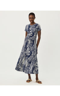 ALMA MIDI DRESS UPF 50+ IN PALM PROWL