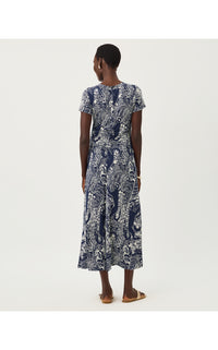 ALMA MIDI DRESS UPF 50+ IN PALM PROWL