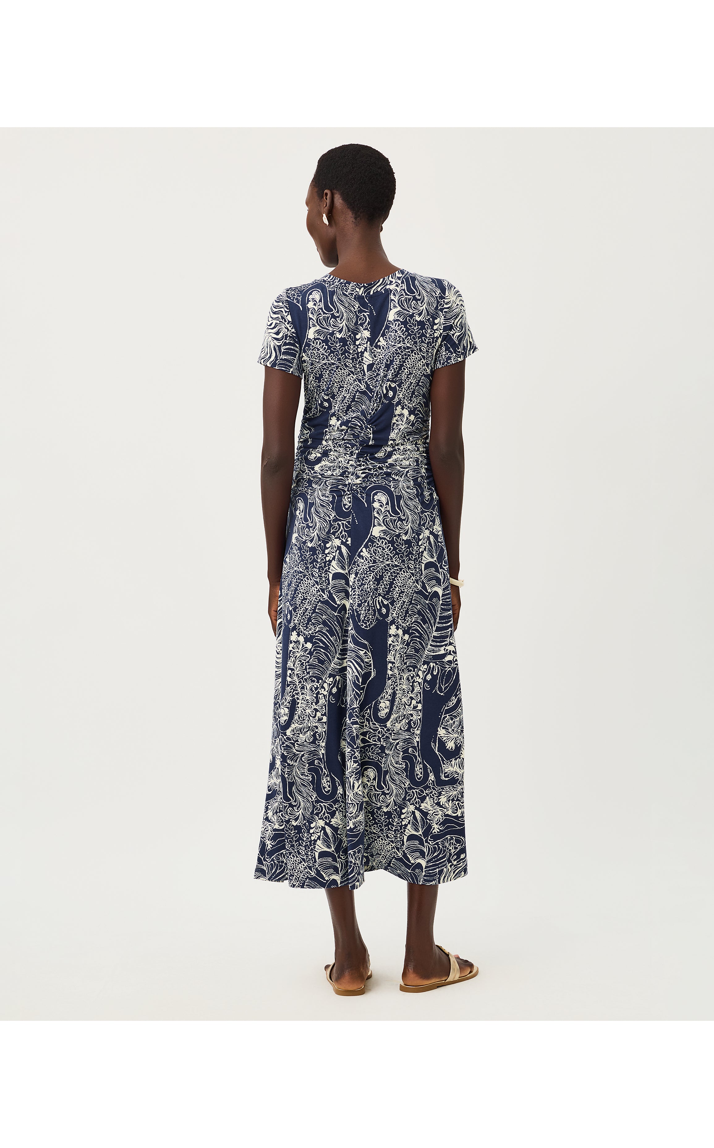ALMA MIDI DRESS UPF 50+ IN PALM PROWL