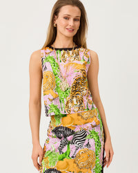 ANNALEESE SLEEVELESS TOP IN LILLYS ZOO