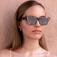 FREYRS Eyewear - Vista Acetate Cat Eye Sunglasses: Milky Tortoise