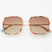 FREYRS Eyewear - Cosmo Acetate Womens Square Sunglasses : Rose Tortoise