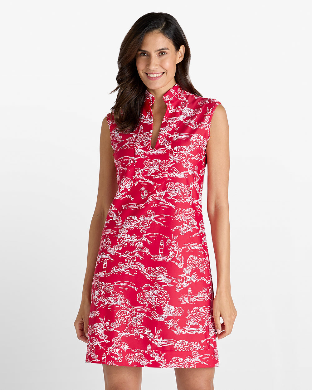 JC KRISTEN DRESS NANTUCKET TOILE