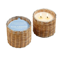 Hillhouse Naturals/Field+Fleur - Blue Seaside 2 Wick Handwoven Candle 12oz. Ctn.6