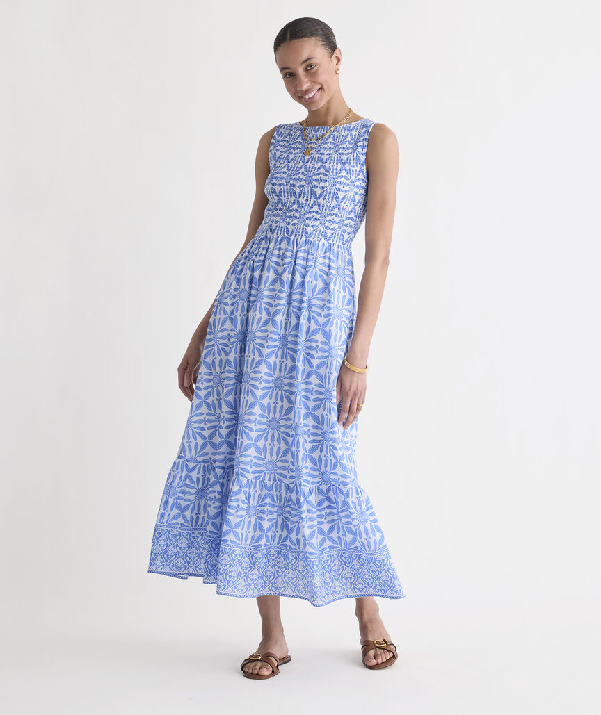 VV ELLEN MAXI DRESS HAVEN TILE BLUE