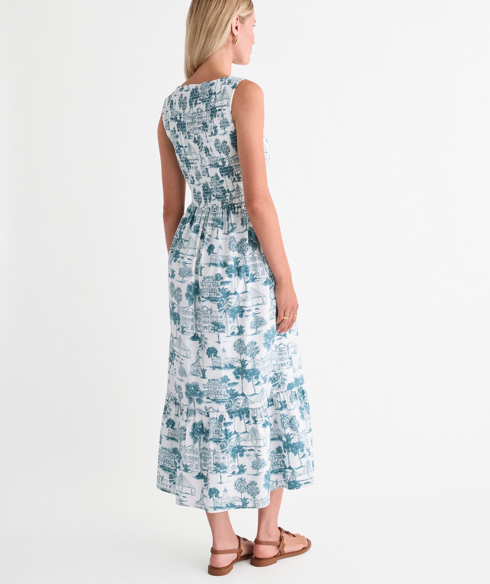VV ELLEN MAXI DRESS LODEN CHARLESTON