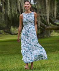 VV ELLEN MAXI DRESS LODEN CHARLESTON