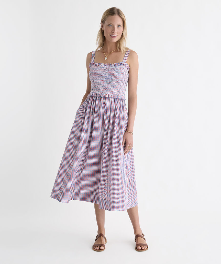VV ELLEN MIDI DRESS MARINER