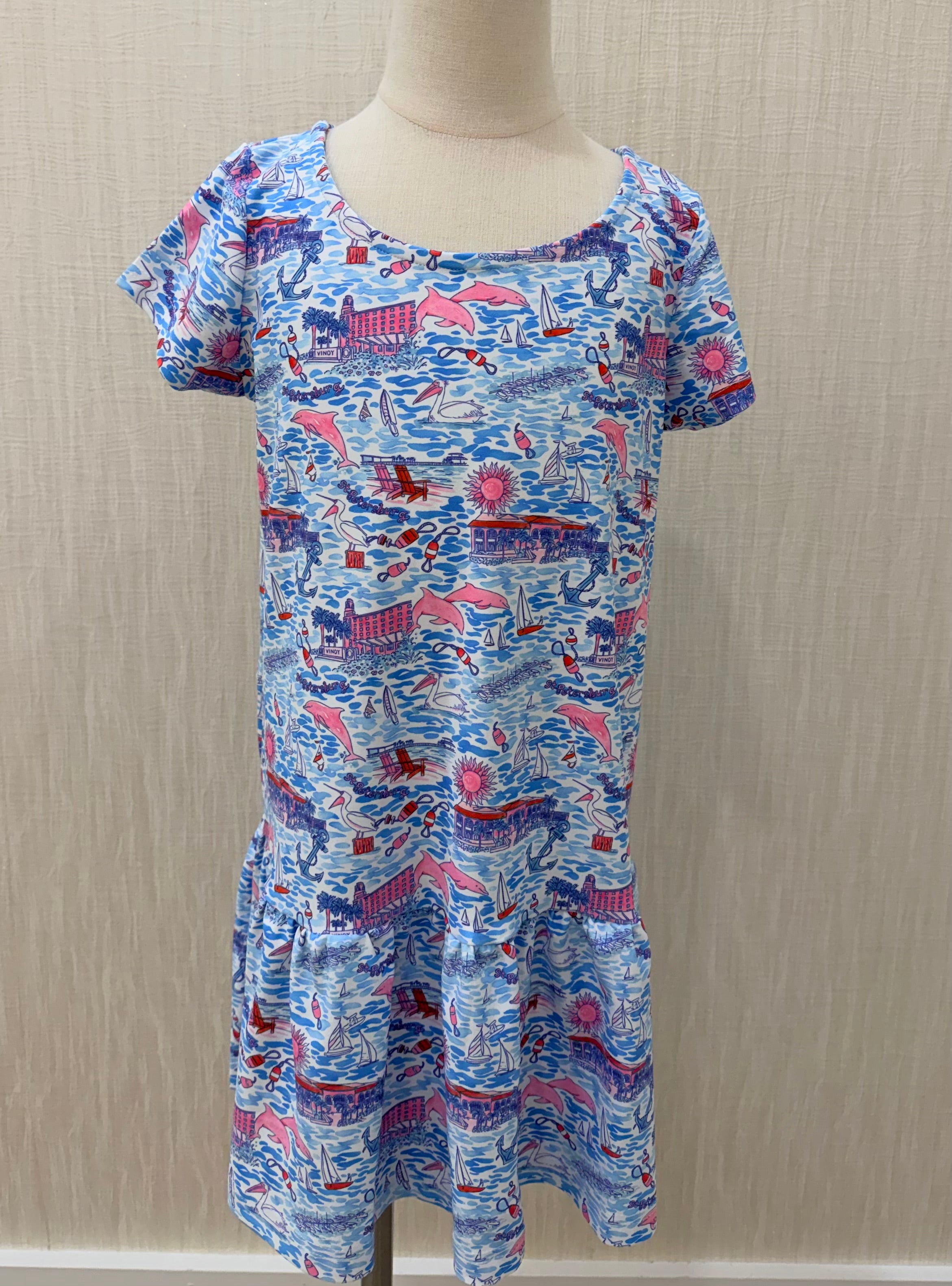 NAUTICAL ST PETE GIRLS CLARA DRESS