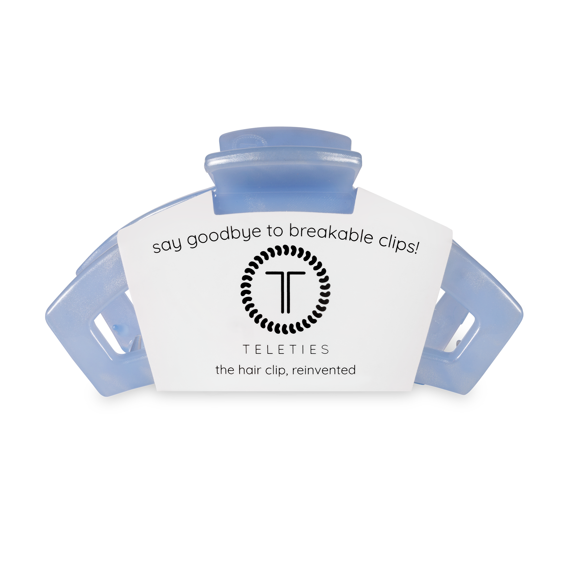 TELETIES - Open Hair Clip | Medium | Blue Lagoon