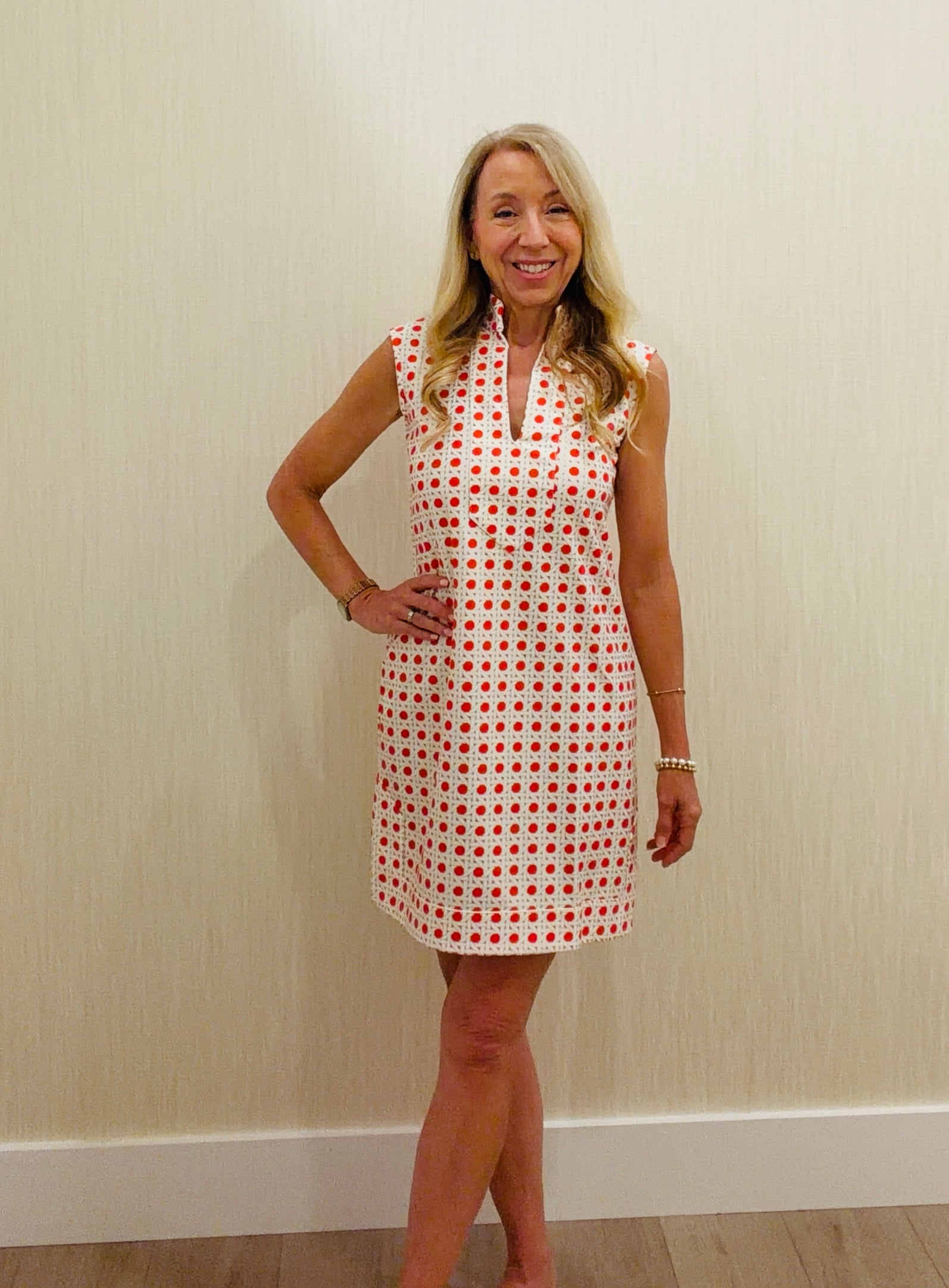 JC KRISTEN DRESS RATTAN APEROL GOLD