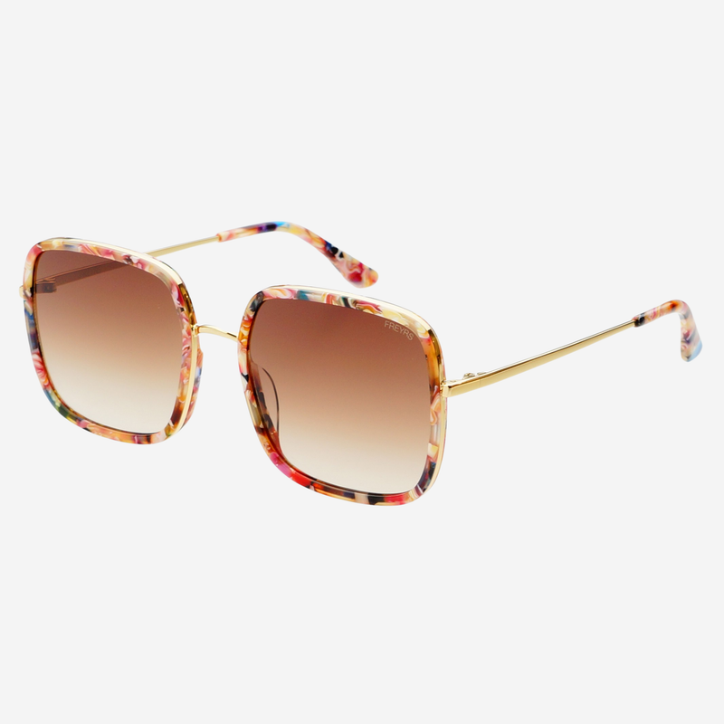 FREYRS Eyewear - Cosmo Acetate Womens Square Sunglasses : Rose Tortoise