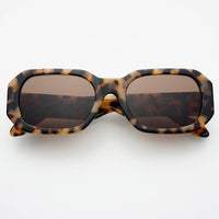 FREYRS Eyewear - Onyx Acetate Womens Rectangular Sunglasses: Milky Tortoise