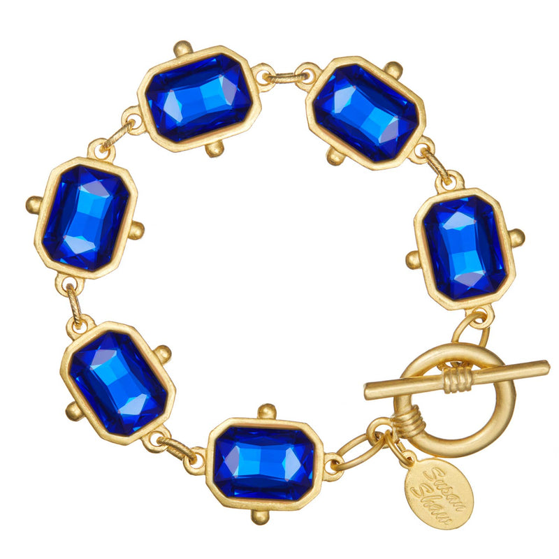 Susan Shaw - Blue Rectangle Crystal Bracelet