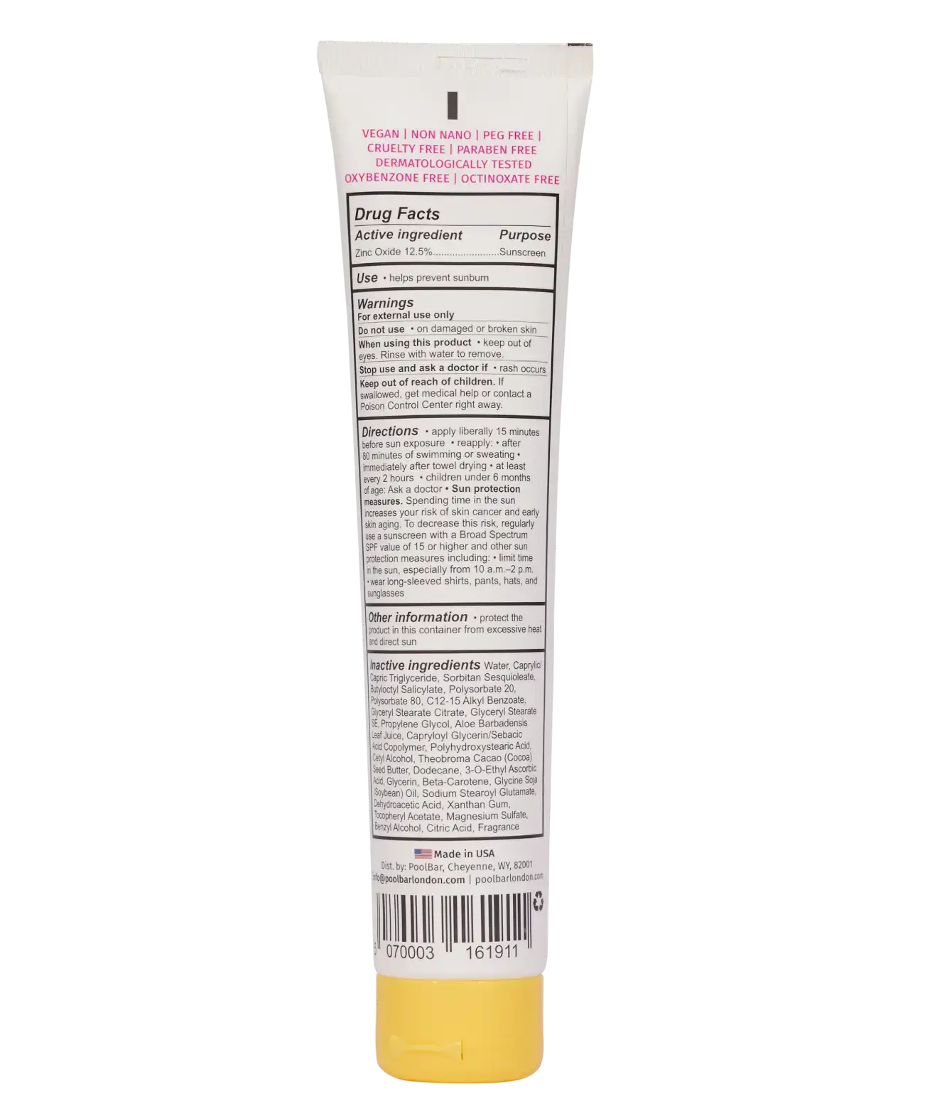 PoolBar London - Mineral SPF 30 Body Cream