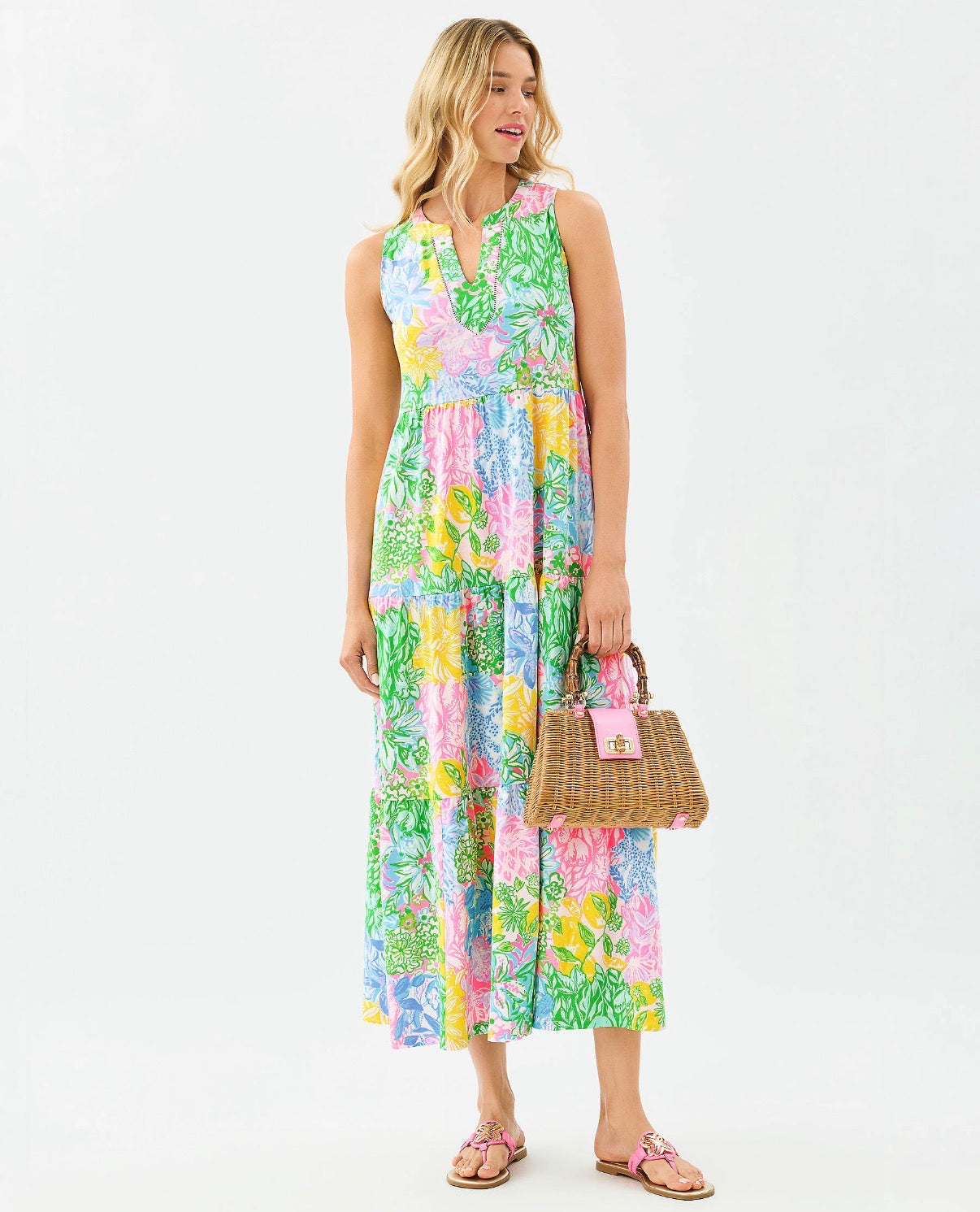 SYDNEE MAXI DRESS BRIGHT DELIGHT PATCH