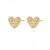 Sahira Jewelry Design - Nia Pave Heart Studs: 10mm