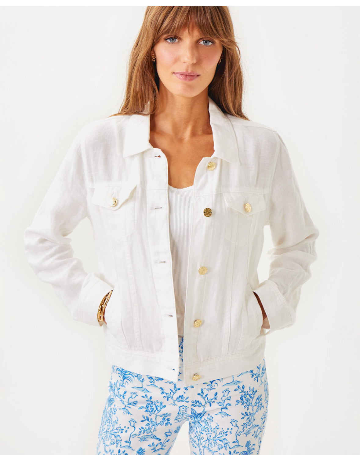 SEASPRAY LINEN JACKET WHITE