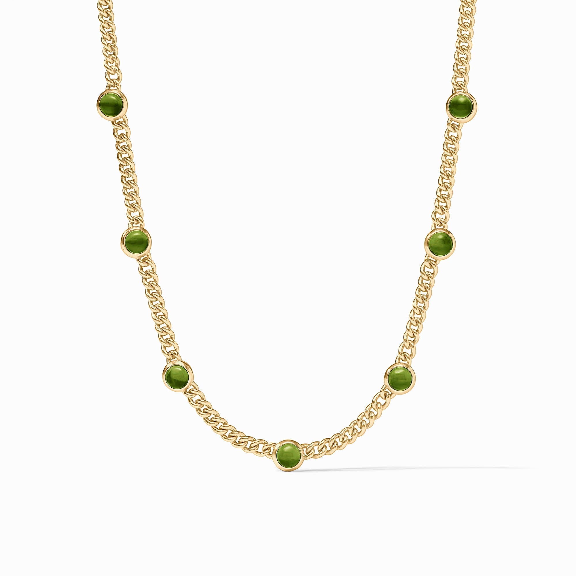 JV DOLCE DELICATE STATION NECKLACE PALMETTO GREEN