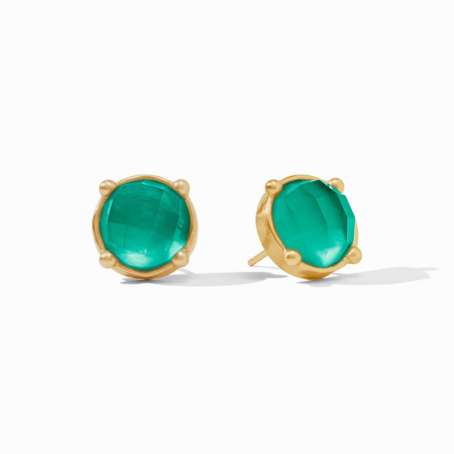 JV HONEY STUD EARRINGS TOURMALINE EMERALD GREEN