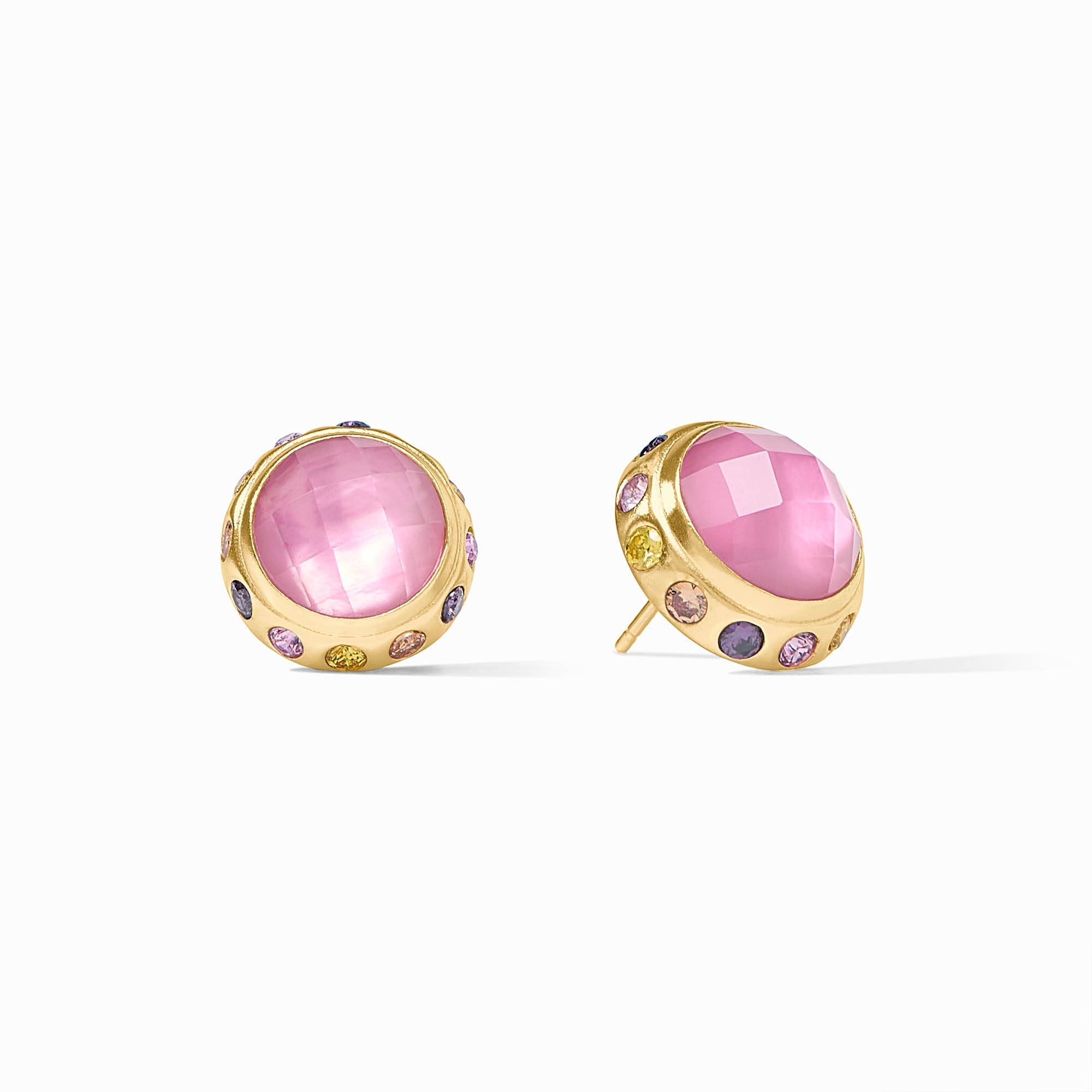 JV RAINBOW STUD TOURMALINE PINK