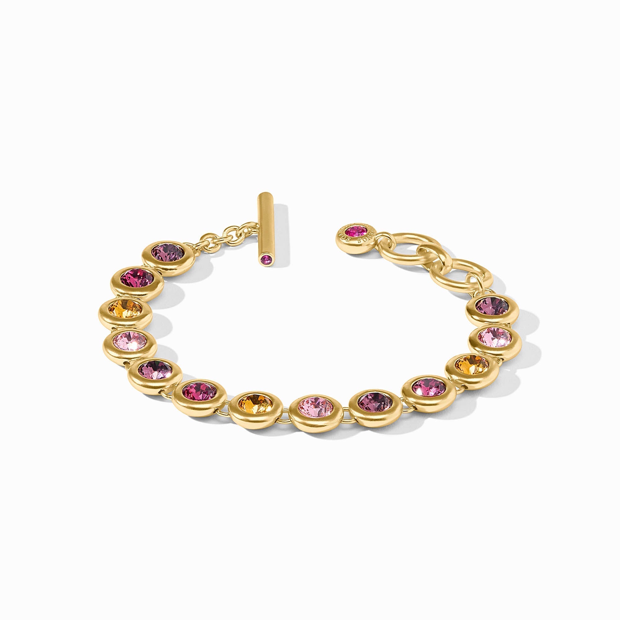 JV RAINBOW TENNIS BRACELET PINK DAWN
