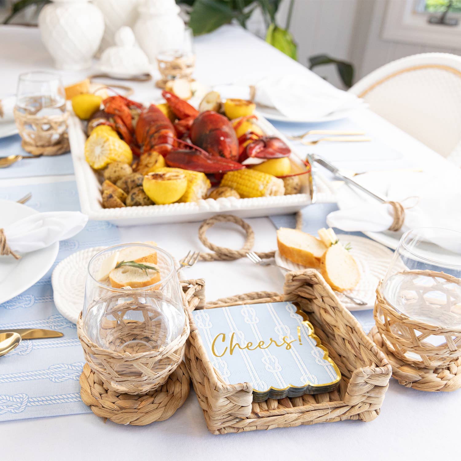 8 Oak Lane - Natural Woven Coaster Set